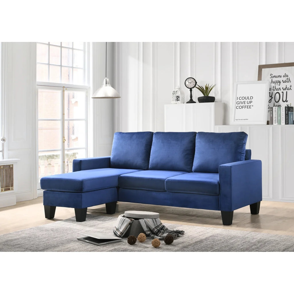 Velvet Flared Arm Couch R7097