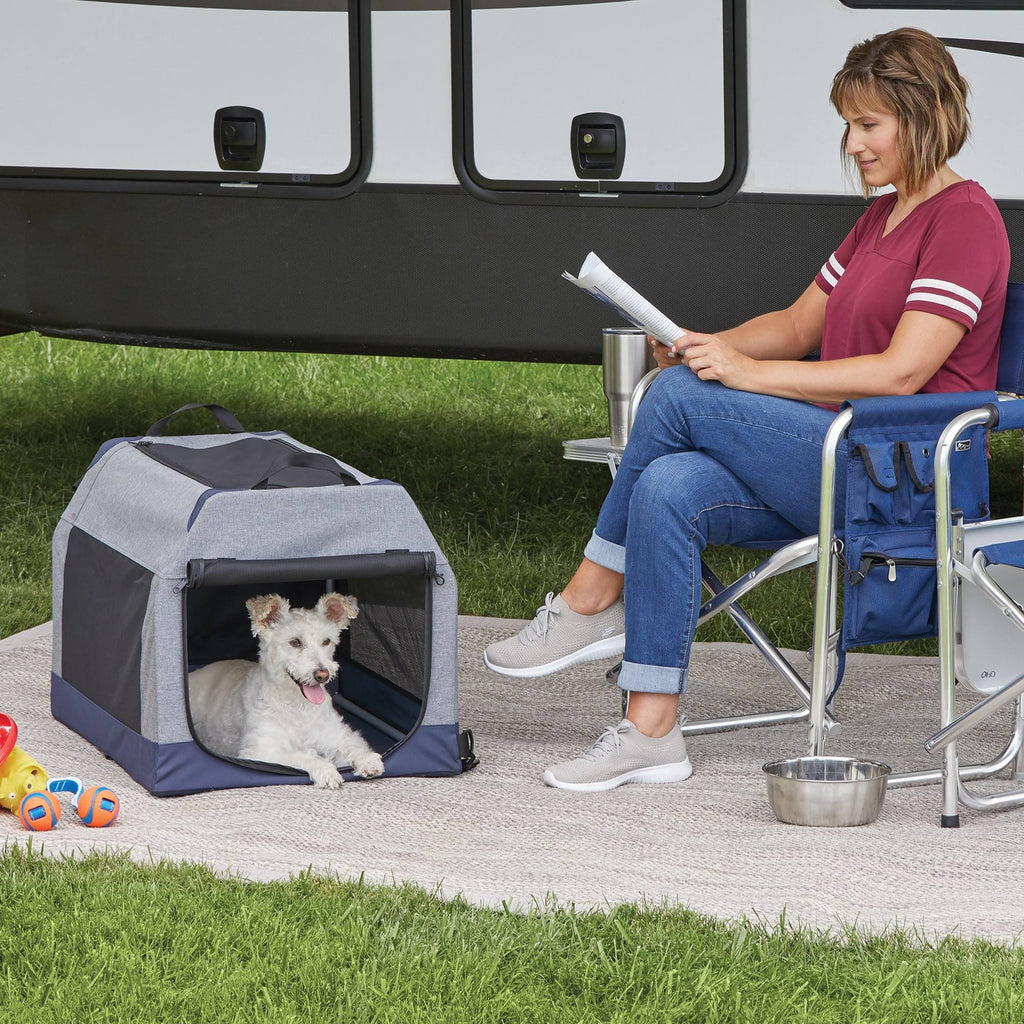 Gray Medium Dog Tent Crate S776