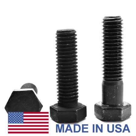 1/4 inch-28 x 2 3/4 inch Fine Thread Grade 5 Hex Cap Screw, Black Oxide, Pk 100 V6119