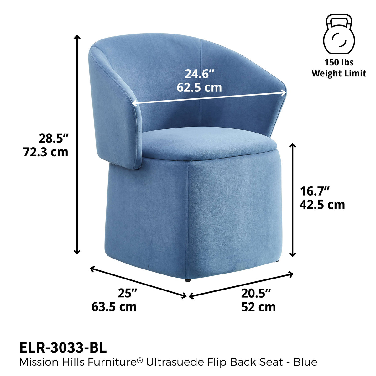 Blue Chair & Ottoman Set A925