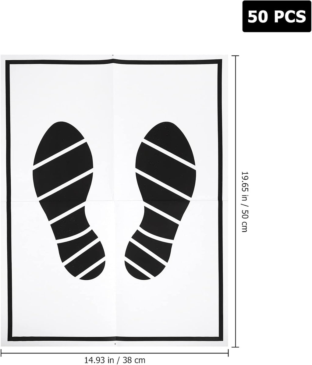 50Pcs Disposable Paper Foot Mats P71842
