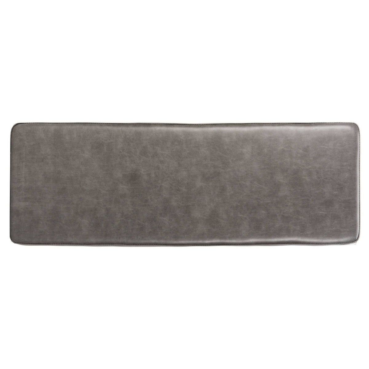 Grey Faux Leather Bench L72634