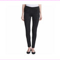 Black Mid Rise Slim Fit Pull On Pants Y34641