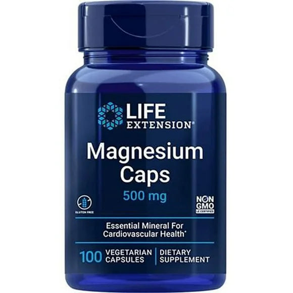 Magnesium Caps 500 mg Vegetarian 100 Capsules U531