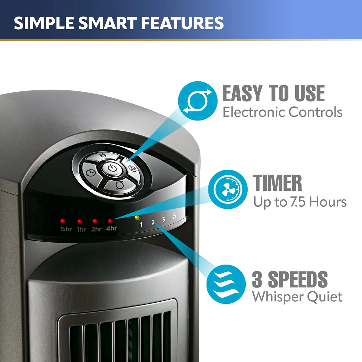 42 Wind Curve Tower Fan with Remote I72787