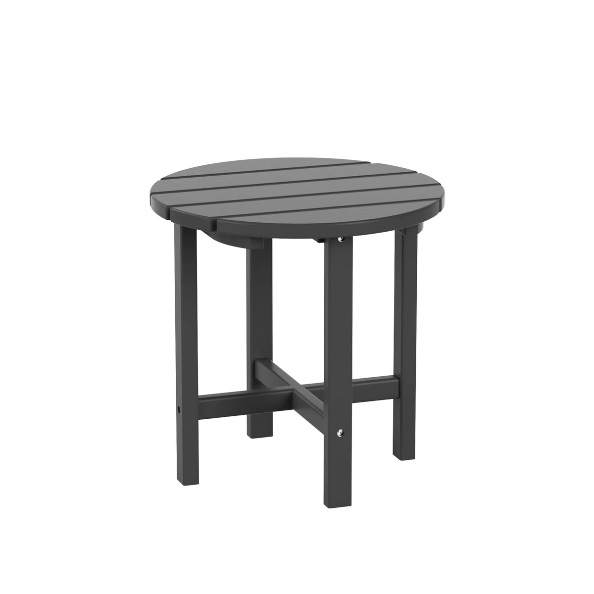 18" Round Plastic Outdoor Patio Side Table D71371