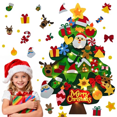 DIY Felt Christmas Tree Kit with Ornaments Y83431