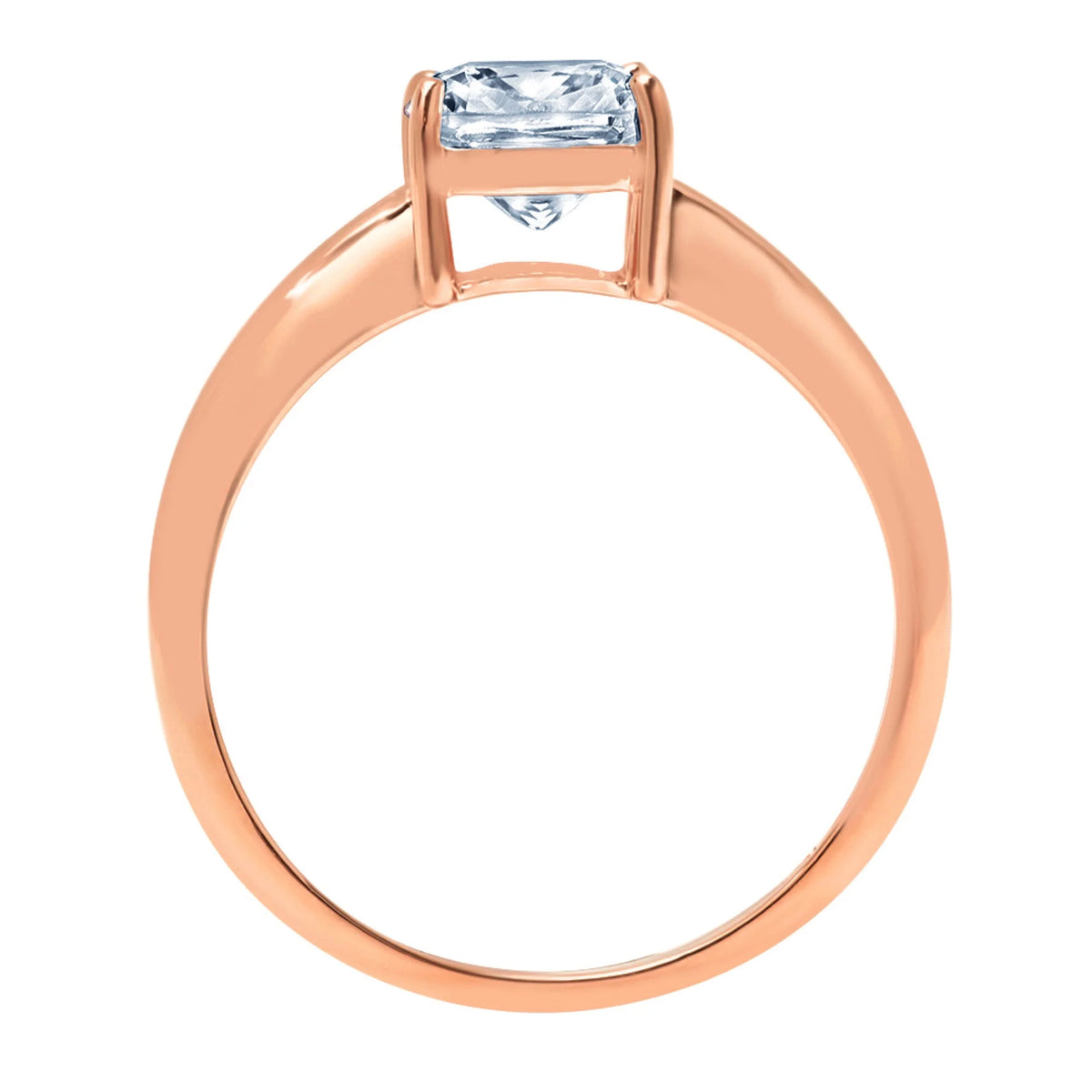 Cushion Cut Blue Aquamarine 18k Rose Gold Ring M64637