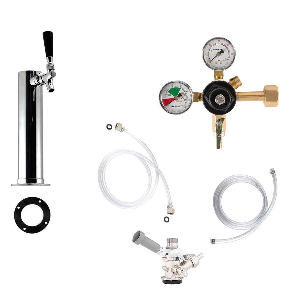 Chrome Faucet Tower Kegerator Conversion Kit L6534