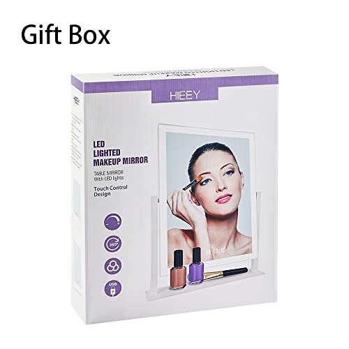 Lighted Makeup Mirror with 5X Magnification, 17.3in White T75916