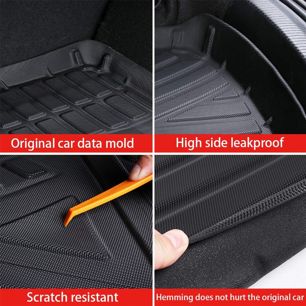 Black Heavy Duty Rubber Trunk Liner Pack of 2 W650