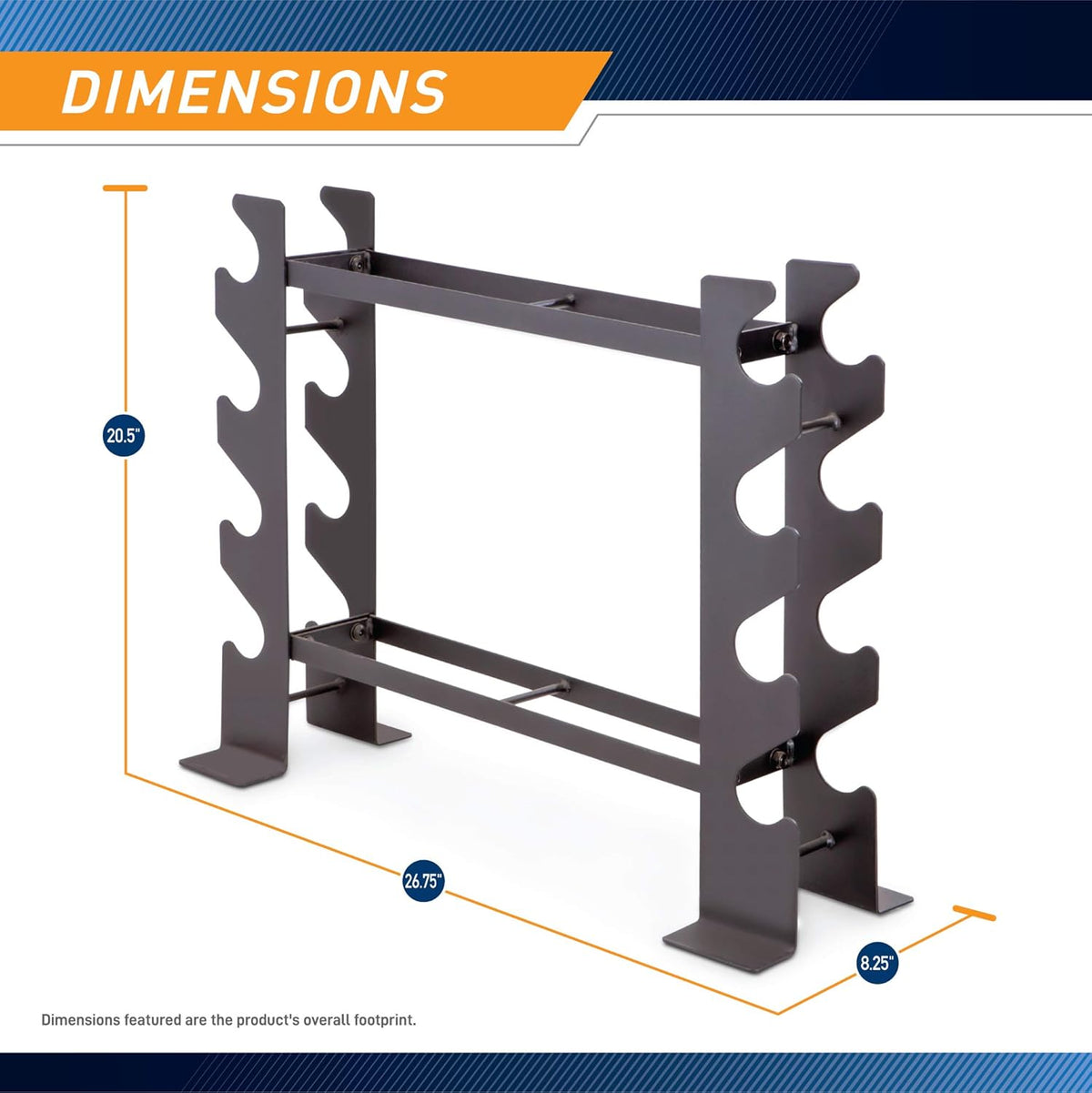 Black Dumbbell Rack Stand, Pack of 2 R361954