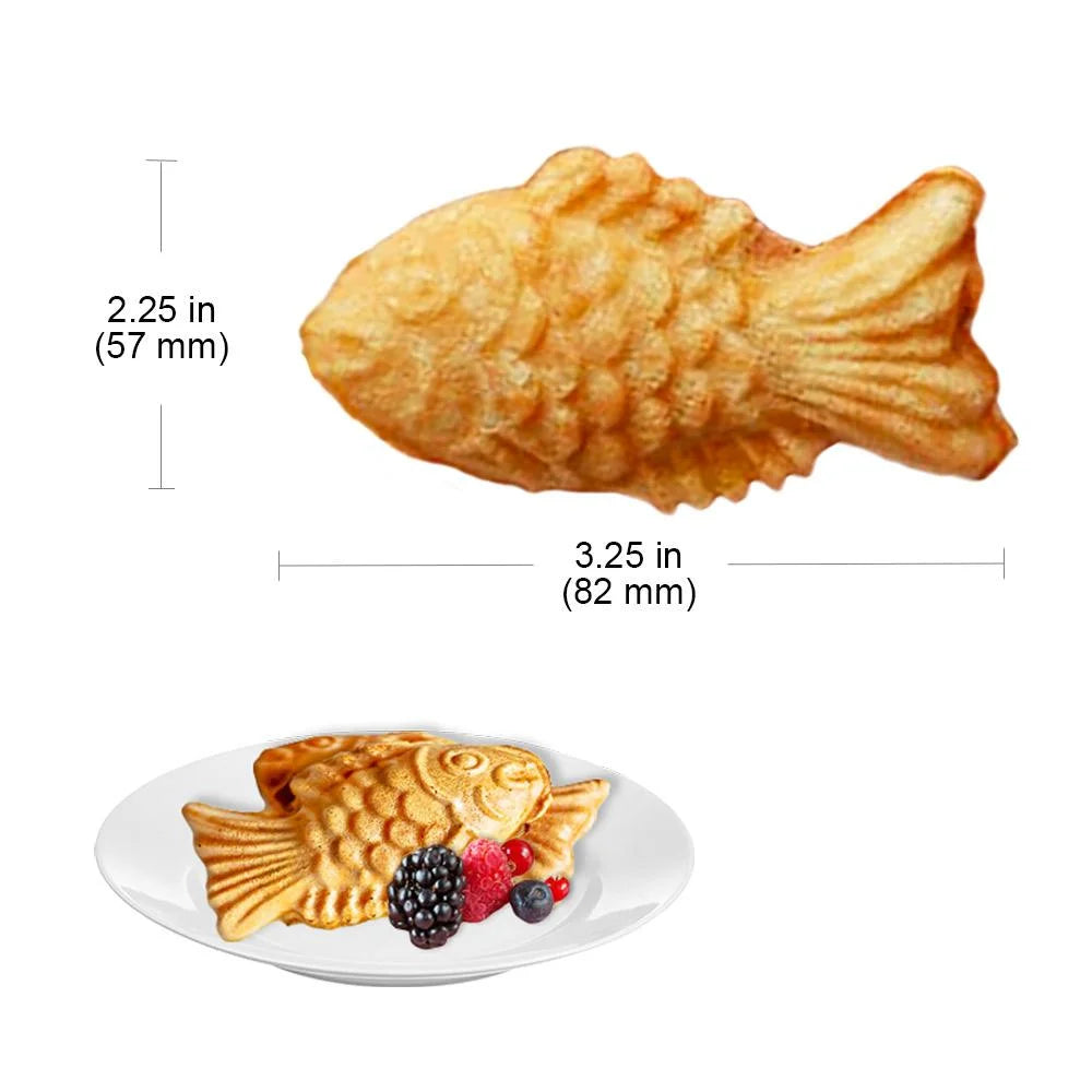 6 Small Fish Waffle Maker Stainless Steel Electric T4008