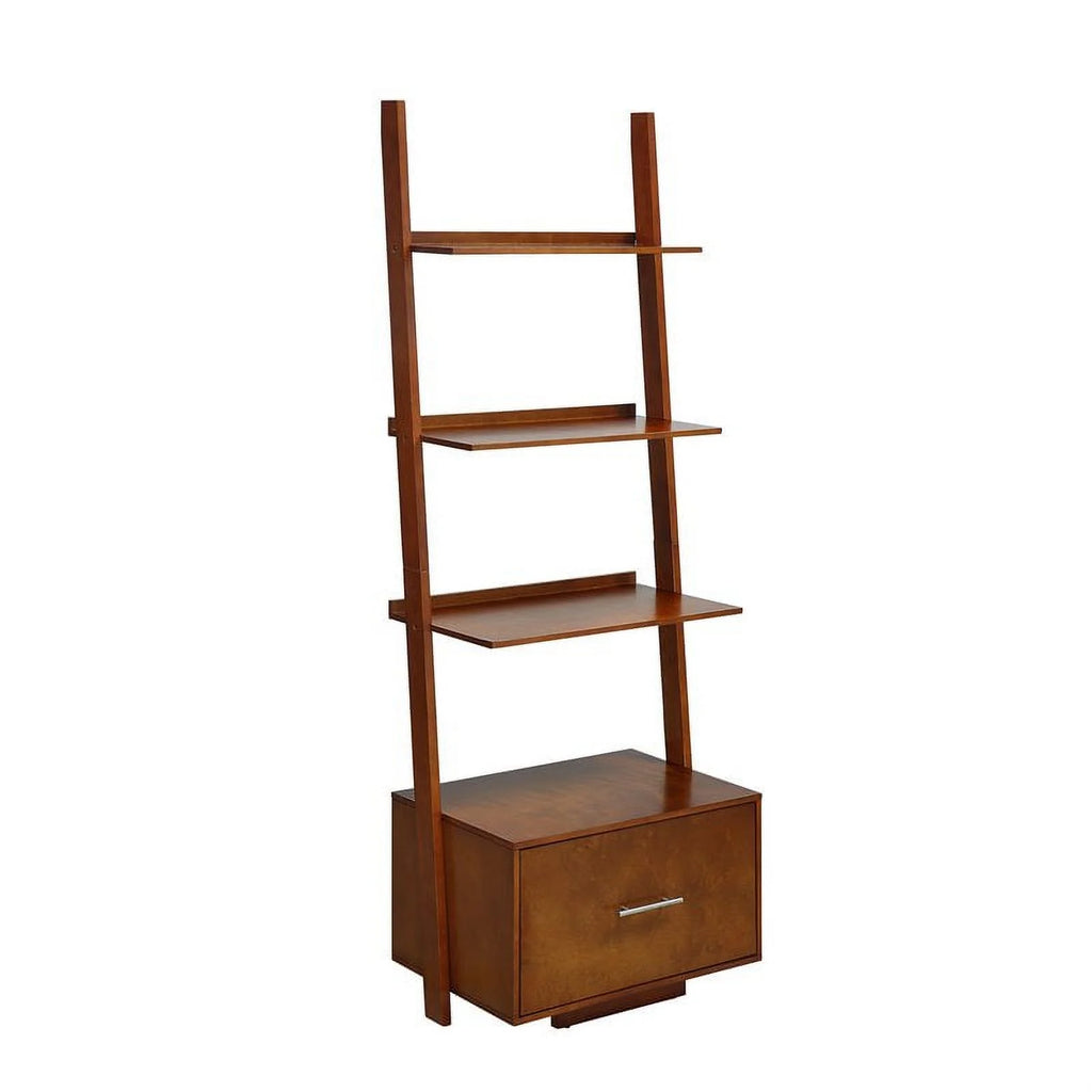 Ladder Bookcase with File Drawer Q5884