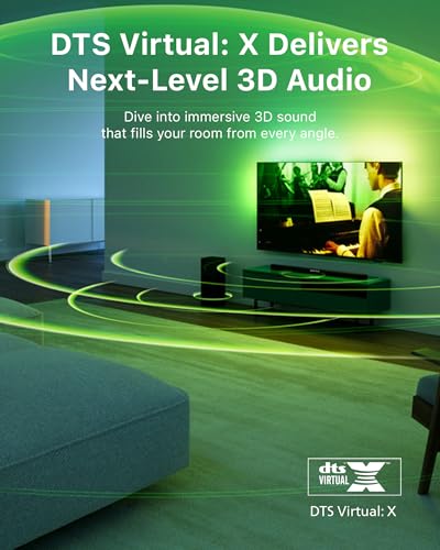 2.1 Soundbar with Wireless Subwoofer and DTS Virtual:X, 240W, Bluetooth 5.4, HDMI ARC, Dark Grey L63400