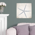 Blue Starfish Grey Coastal Canvas V233962