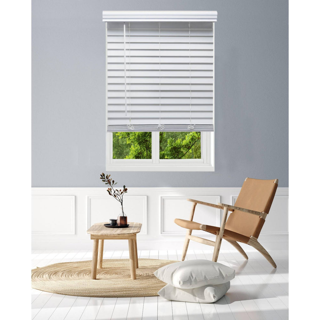 White Faux Wood Blinds G109062