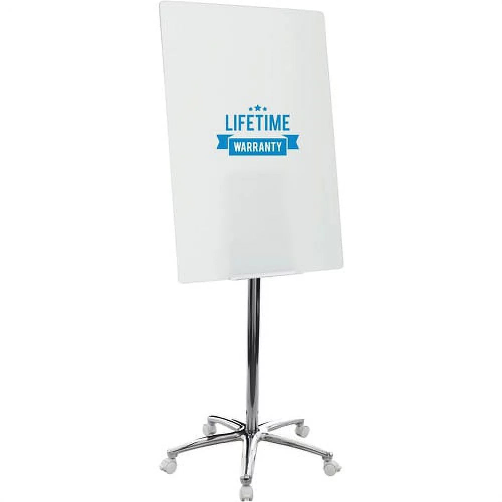 Mobile Glass Whiteboard 26" W x 38.5" H E9476