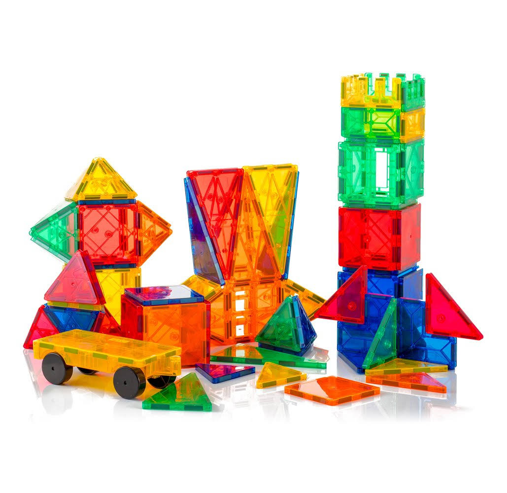 120-Piece Magnetic Tiles Set with Carrying Bag N2119