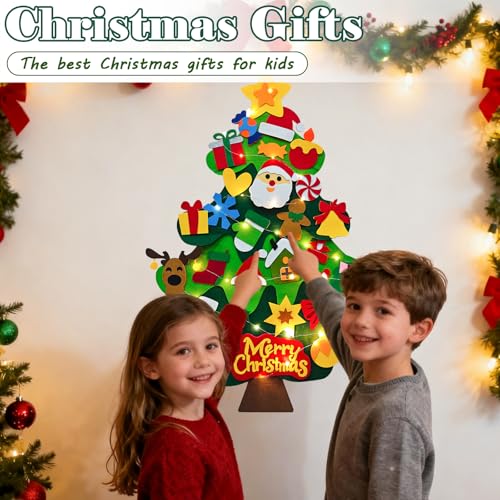 DIY Felt Christmas Tree Kit with Ornaments Y83431