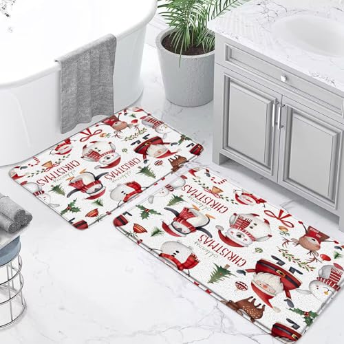 3 Piece Christmas Tree Bath Rug Set R650