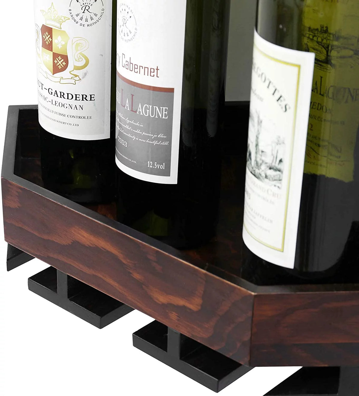 Rustic Wood Corner Floating Shelves Wine Rack 2 Pack G36849