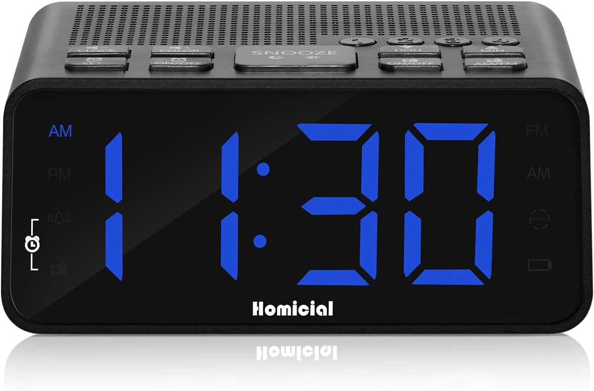 1.4” LED Digital Alarm Clock Radio with AM/FM Radio E38209