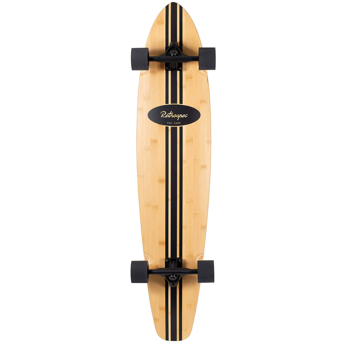 Black Bamboo Longboard Skateboard Complete Cruiser Z4123