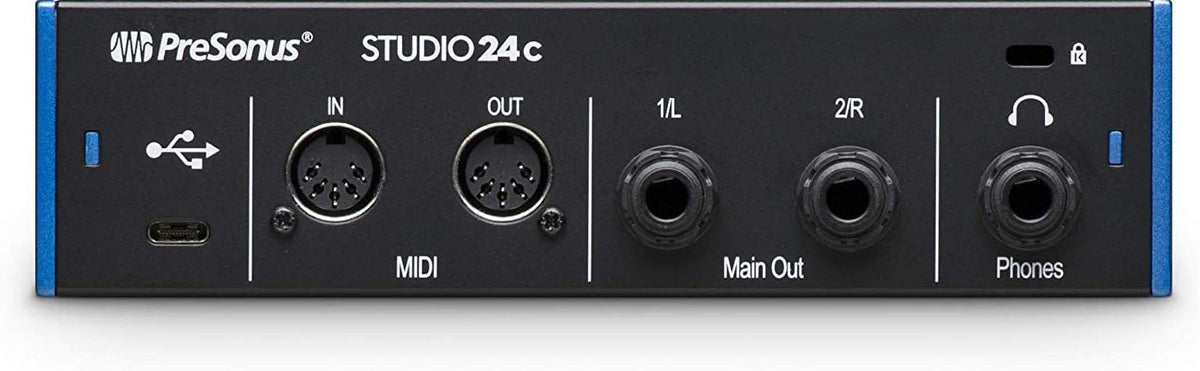 2x2 USB Type-C Audio Interface with Multimedia Monitors and Microphone Isolation Shield C476224