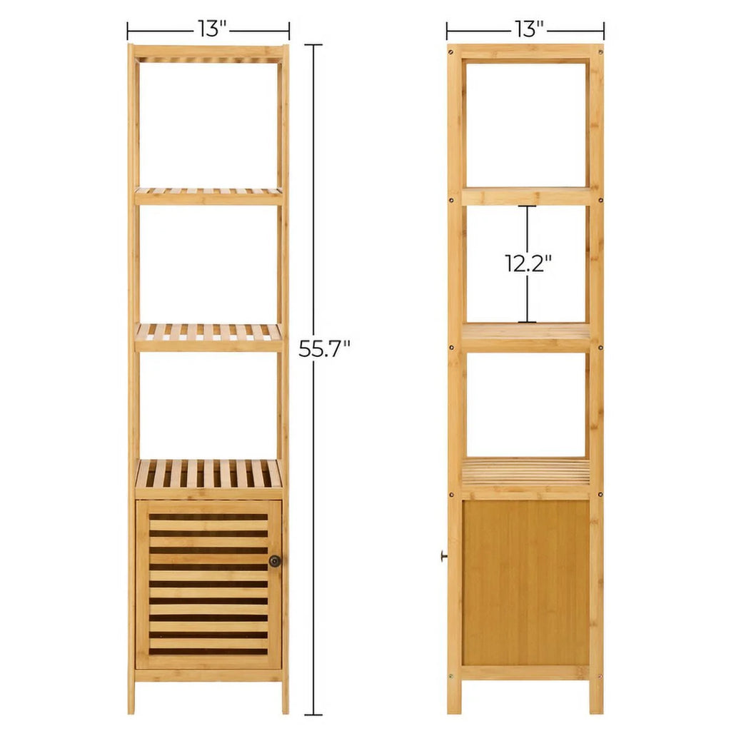 Bamboo 5 Tier Bathroom Storage Shelf M165