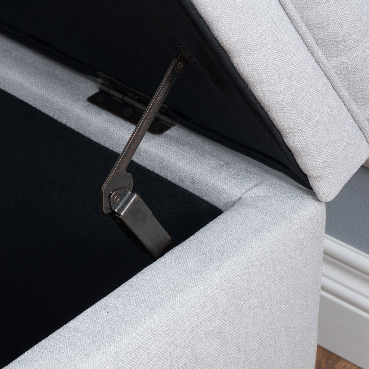 Light Gray Storage Ottoman J2355