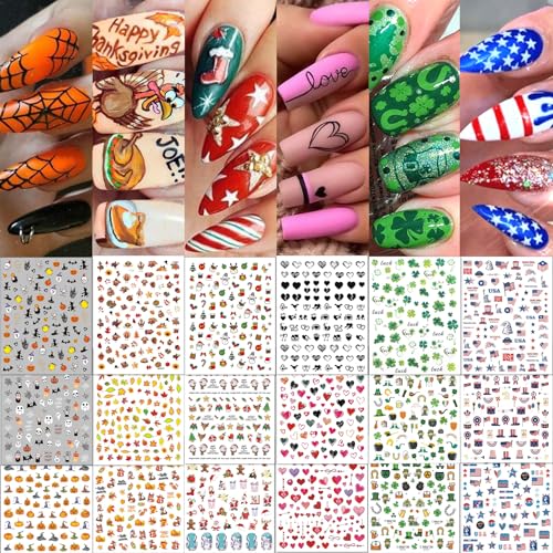 Holiday Nail Art Stickers Variety Pack W215553