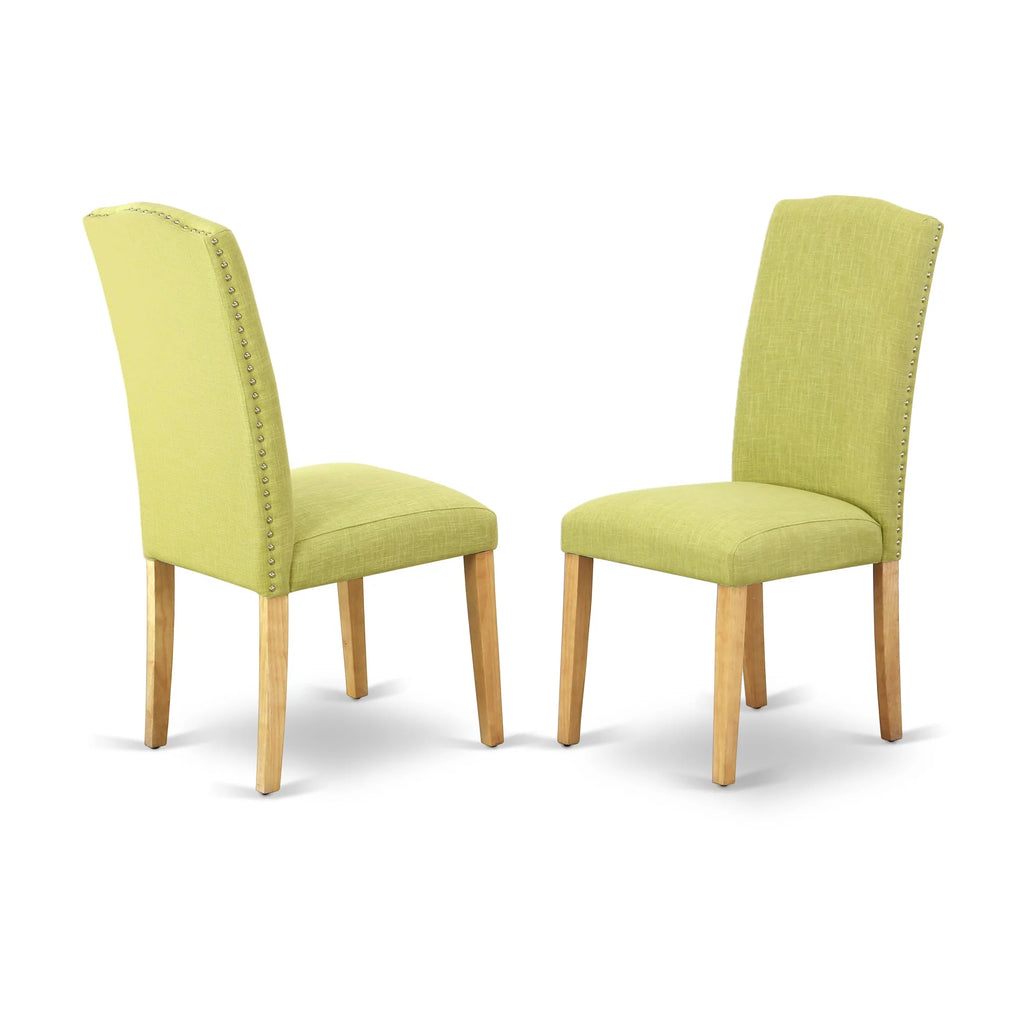 5 Pc Dining Room Set for 4 with Oak Leg and Linen Fabric Y788