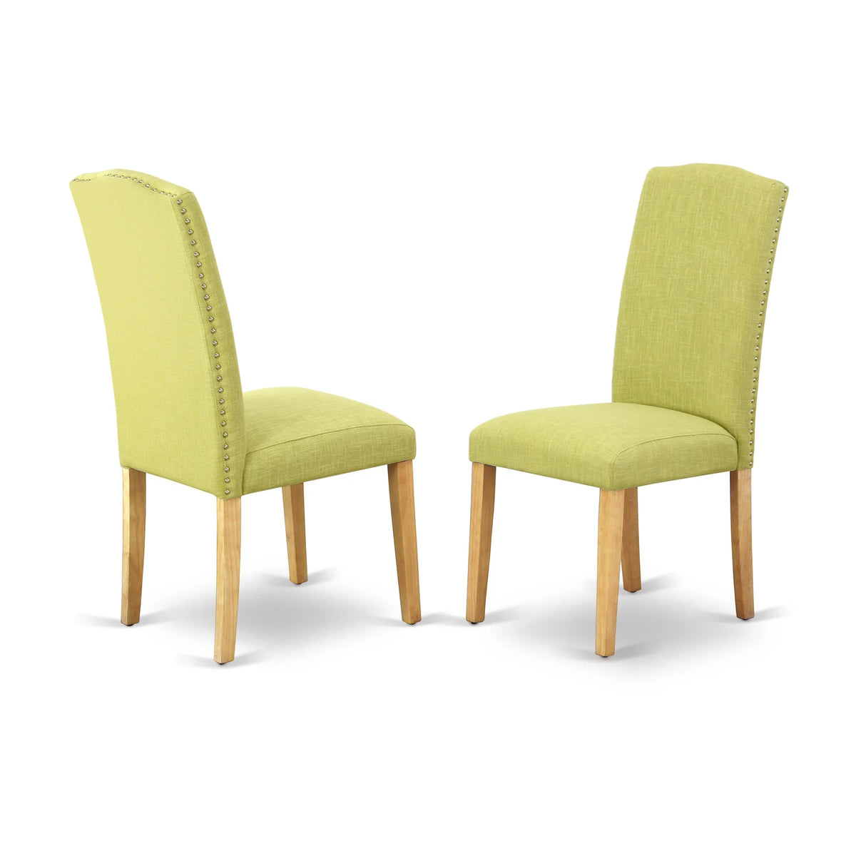 5 Pc Dining Room Set for 4 with Oak Leg and Linen Fabric Y788