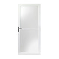 36 in. x 80 in. White Left-Hand Self-Storing Storm Door with Oil-Rubbed Bronze Hardware M994542