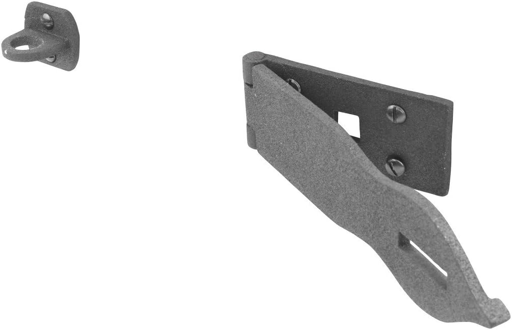 Black Wrought Iron Hasp Lock 8.5 X 1.75 Powder Coated Pack of 10 O542980
