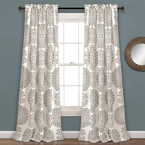 Gray Light Filtering Window Curtain Panel Pair, 84" x 52" M53438