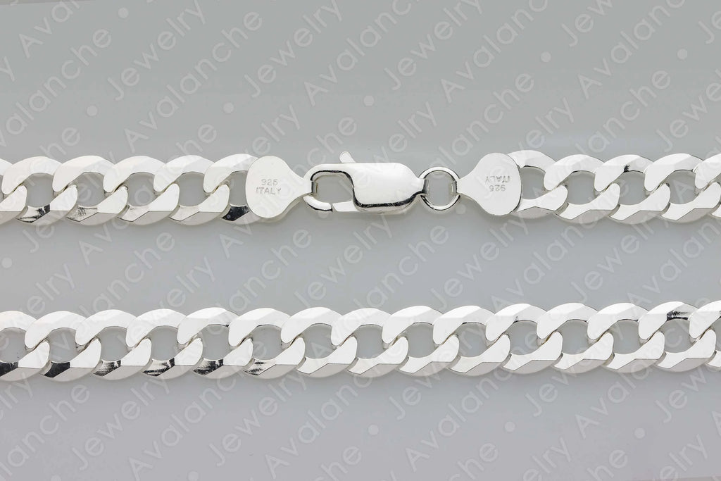 .925 Sterling Silver Flat Curb Chain Necklace 22 inches D512