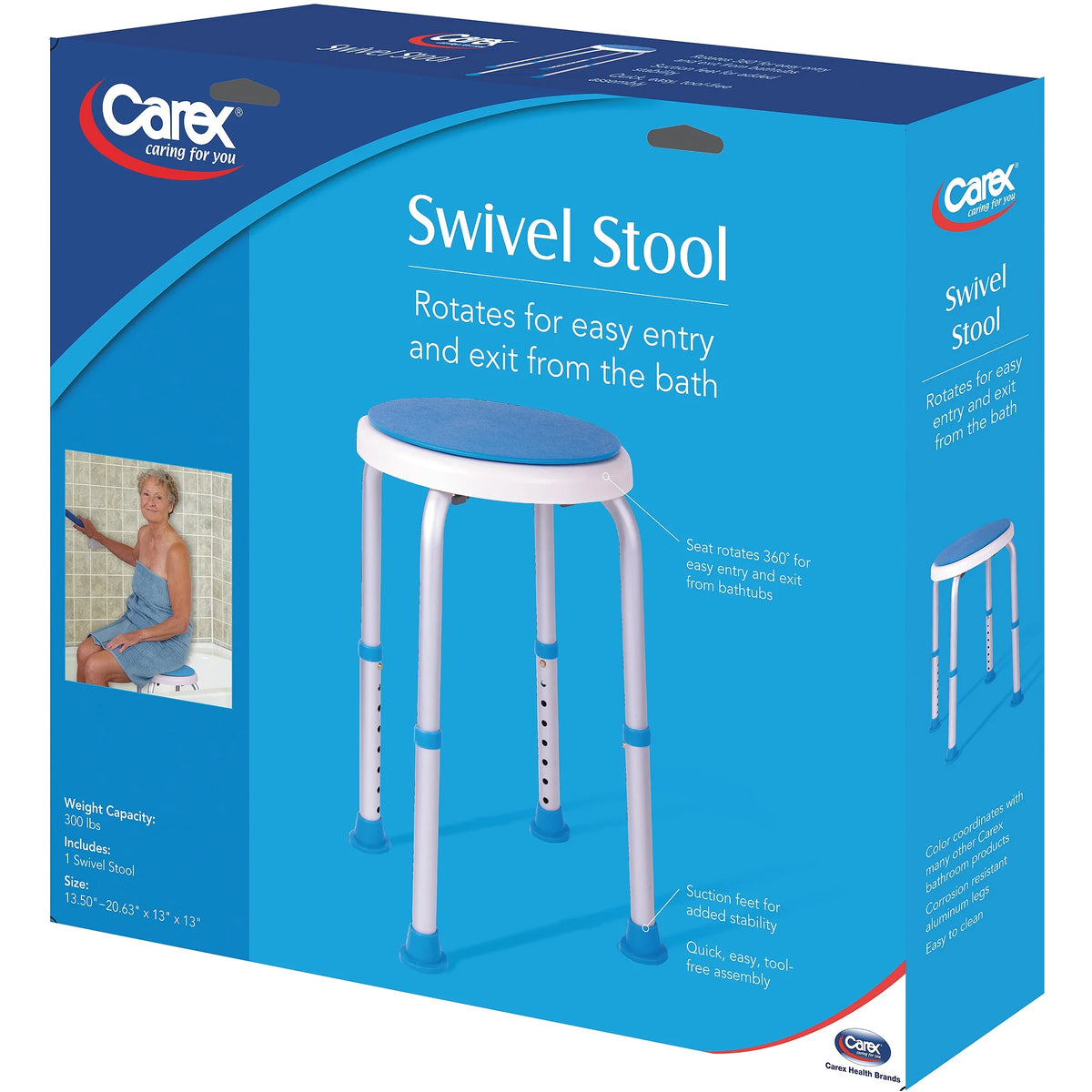 Swivel Bath and Shower Stool Chair with Padded Seat Y212