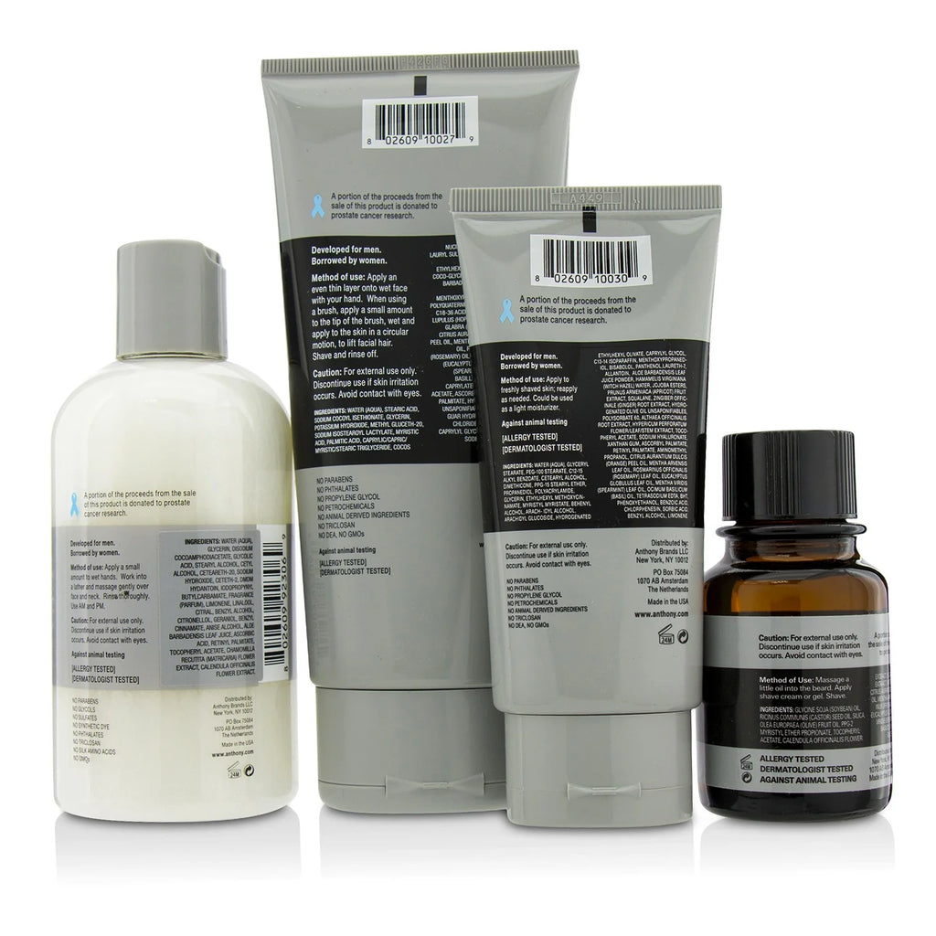 Shave Kit: Cleanser + Pre-Shave Oil + Shave Cream + After Shave Cream 4pcs I4827