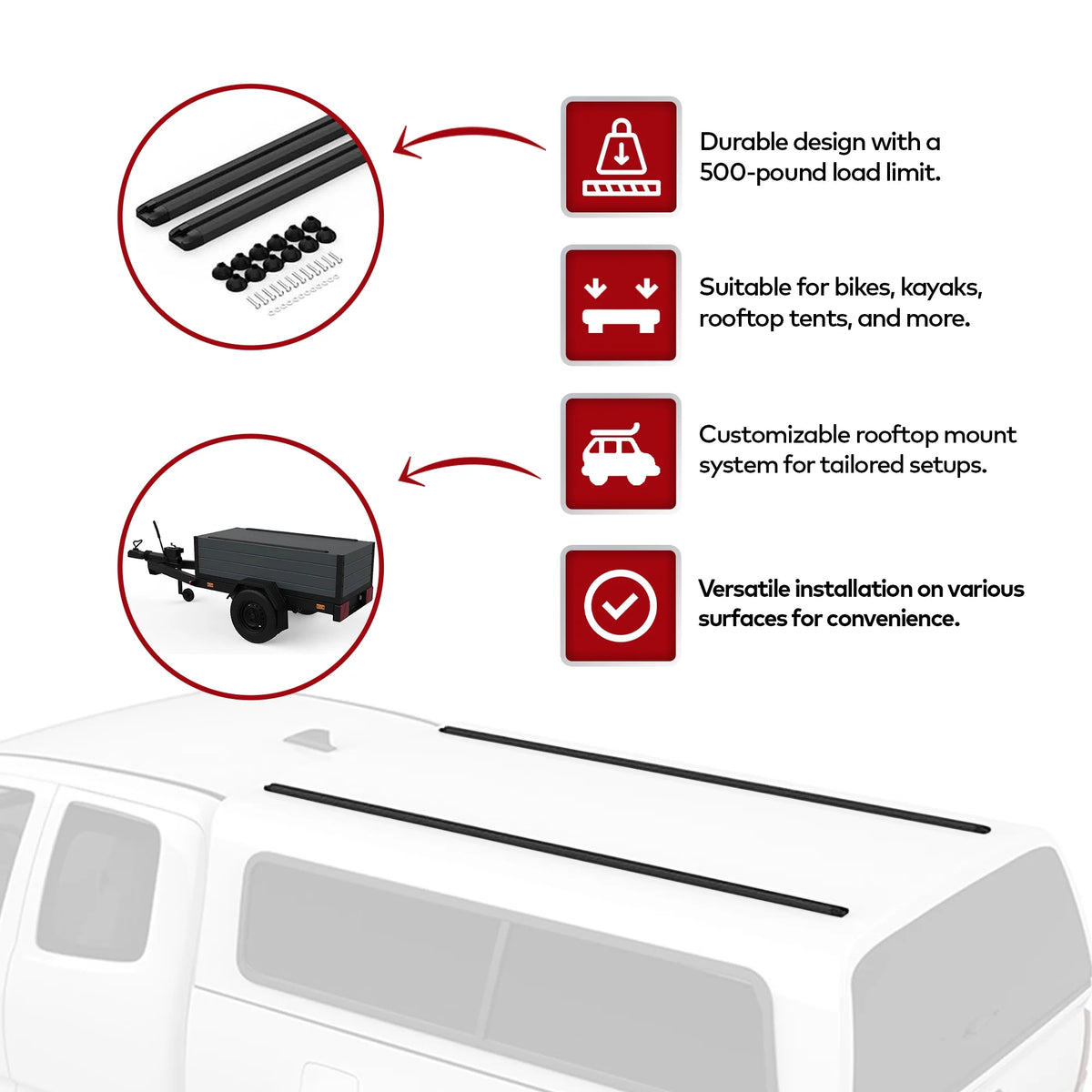 60 Inch Car Roof Top Rack Mounting System D267