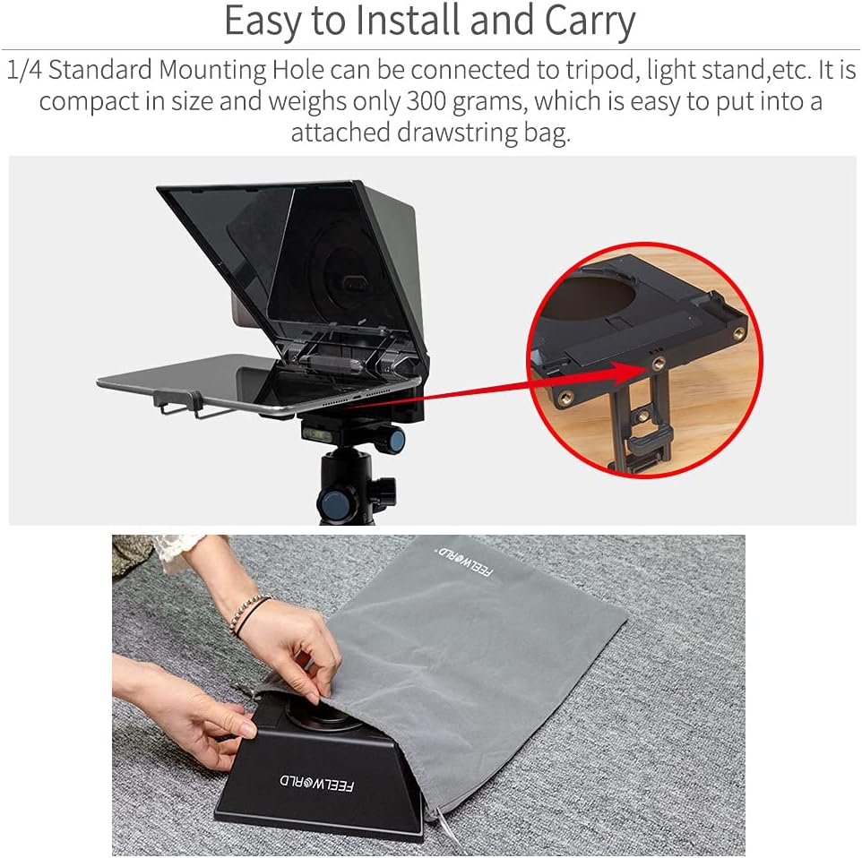Portable 8-inch Teleprompter Pack of 2 S136