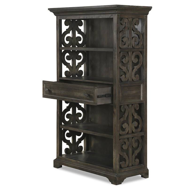 4 Shelf Bookcase in Weathered Peppercorn X613