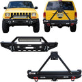 Front and Rear Bumper with LED Lights and Winch Plate and Tire Carrier N1205