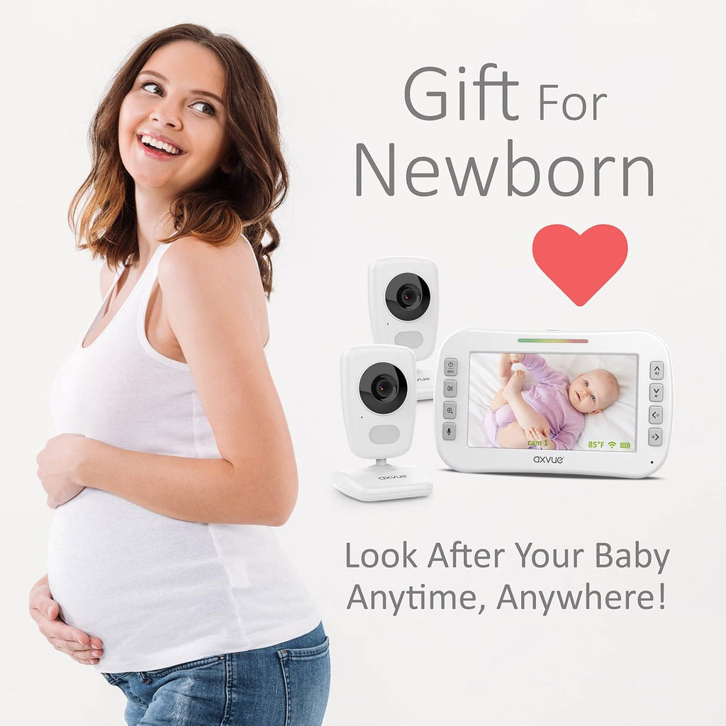 5 High Resolution Screen Video Baby Monitor with 2 HR Cam O40764