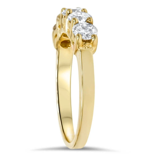 1ct Five Stone Diamond Ring 14K Yellow Gold D80006