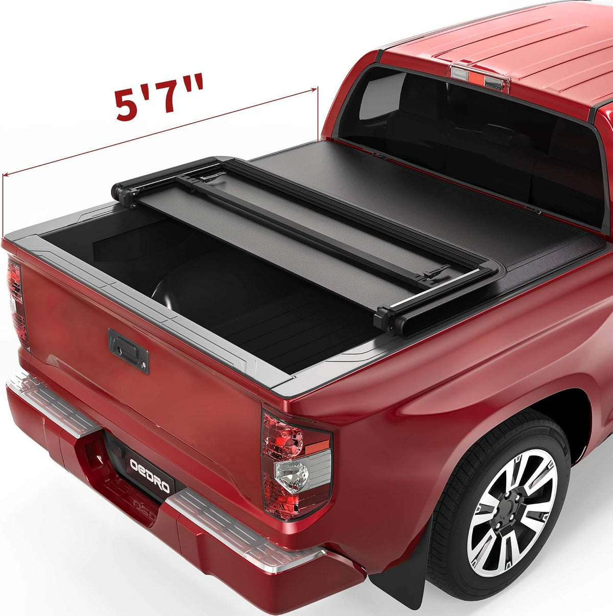 Soft Tri-Fold Truck Bed Tonneau Cover for 2014-2021 Toyota Tundra Fleetside 5.5 ft Bed Y558507
