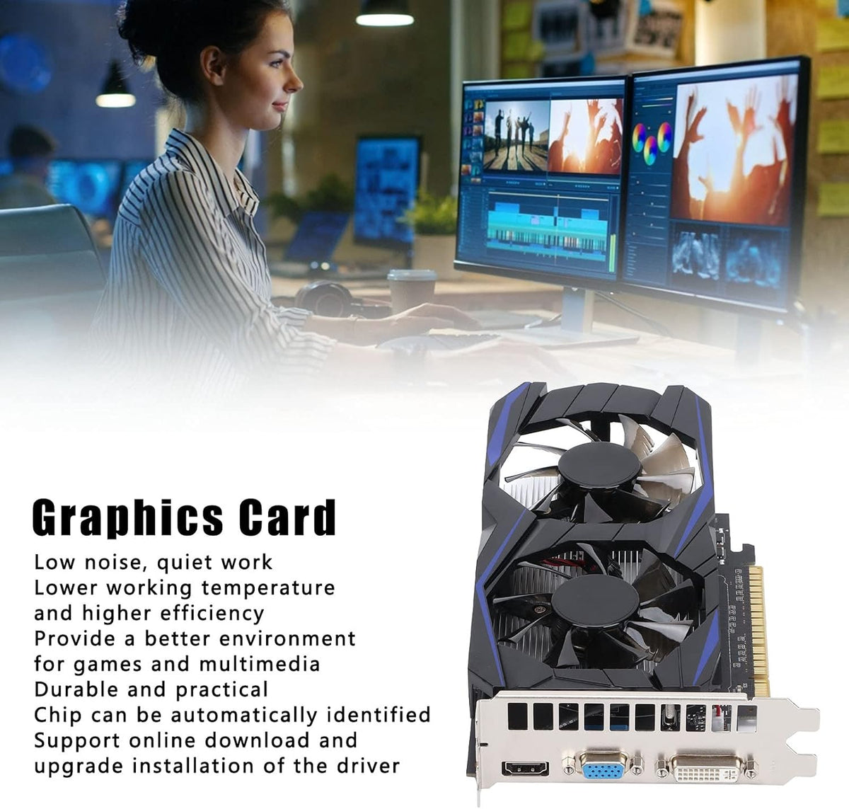 128bit 4GB DDR5 Dual Fan Graphics Card Z5553