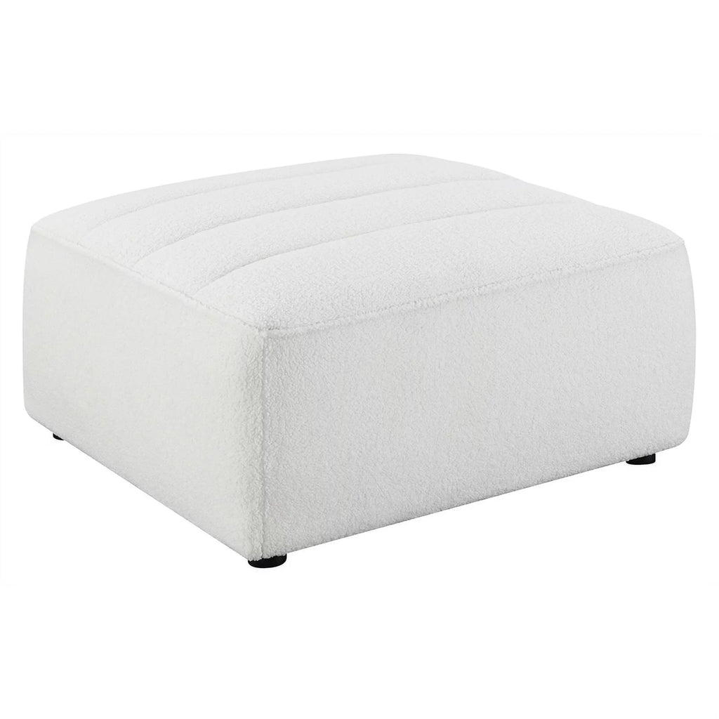 White 6-Piece Faux Leather Sectional W40503