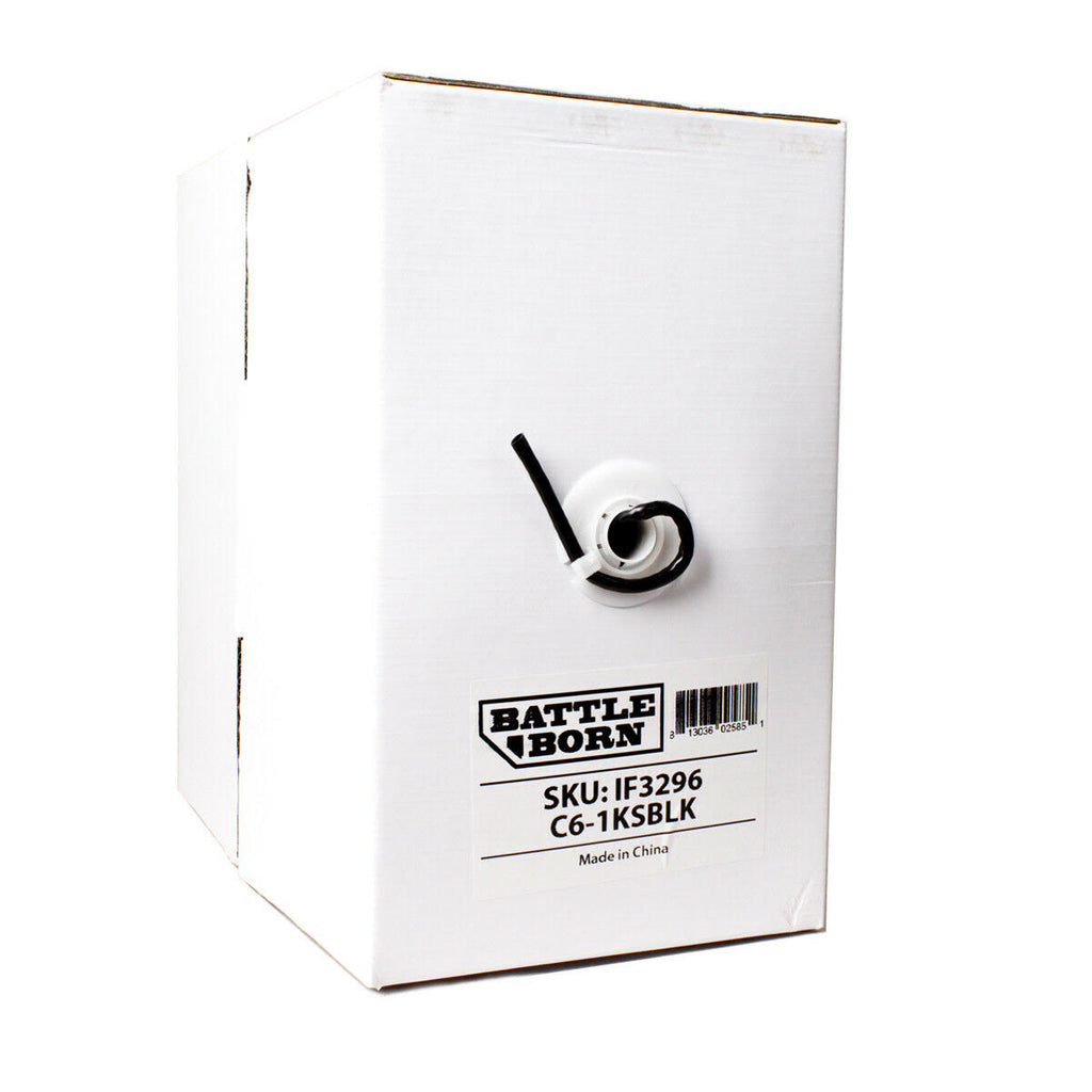 Black Cat6 500MHz CMR UTP Solid Bare Copper Ethernet Cable Z291